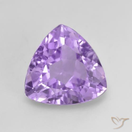 2.96ct Натуральный Средний фиолетовый Аметист, Триллион, VVS-VS