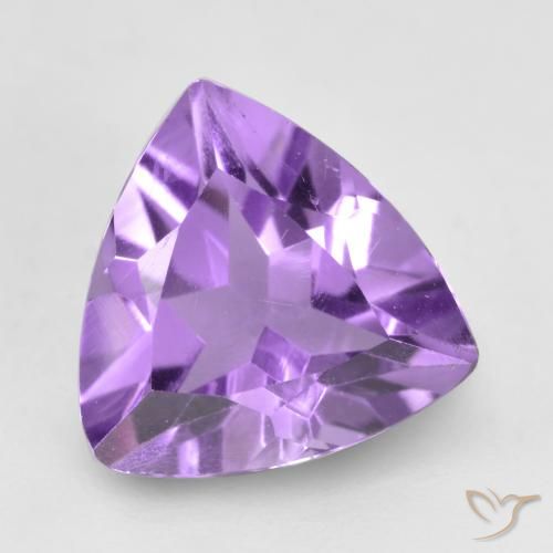 1.42ct Натуральный Глубокий пурпурно-фиолетовый Аметист, Триллион, VVS-VS