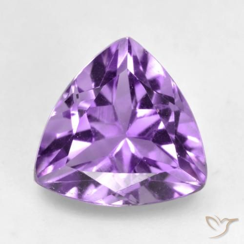 1.59ct Натуральный Средний пурпурно-фиолетовый Аметист, Триллион, VVS-VS