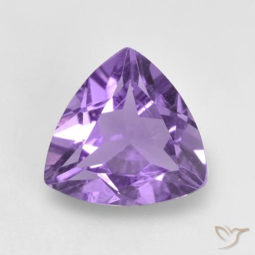 1.39ct Натуральный Средний фиолетовый Аметист, Триллион, VVS-VS