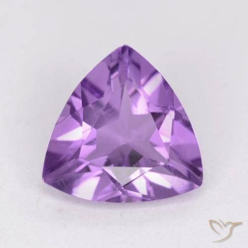 1.68ct Натуральный Глубокий пурпурно-фиолетовый Аметист, Триллион, Чистота VS