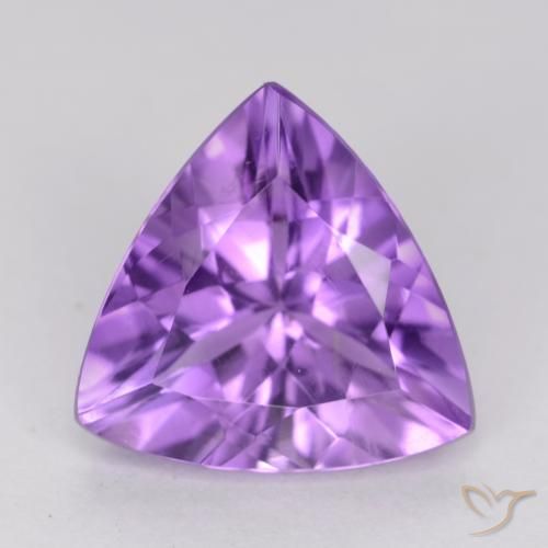 2.10ct Натуральный Темно-фиолетовый Аметист, Триллион, Чистота VS