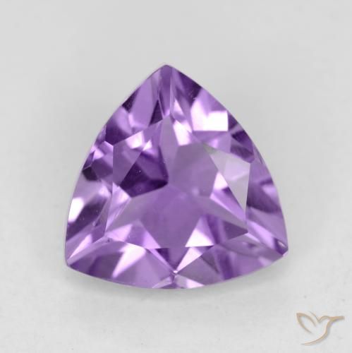 1.93ct Натуральный Темно-фиолетовый Аметист, Триллион, VVS-VS