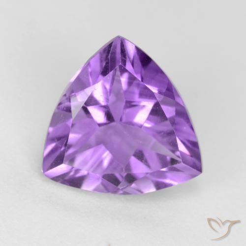 2.25ct Натуральный Глубокий пурпурно-фиолетовый Аметист, Триллион, VVS-VS