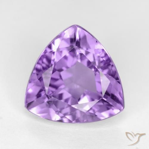 2.94ct Натуральный Темно-фиолетовый Аметист, Триллион, Чистота VS