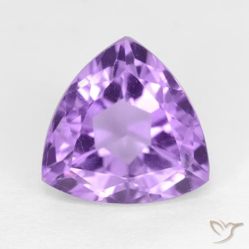 3.16ct Натуральный Средний фиолетовый Аметист, Триллион, Чистота VS