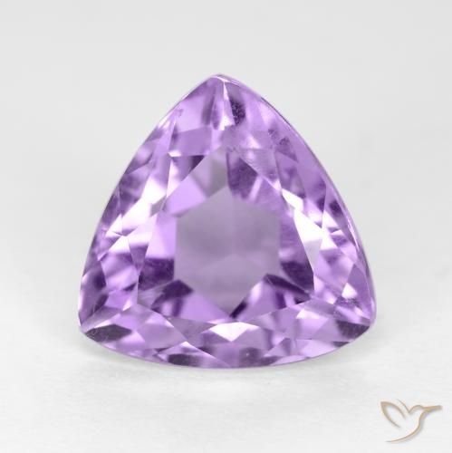 3.08ct Натуральный Розовато-фиолетовый Аметист, Триллион, Чистота VS