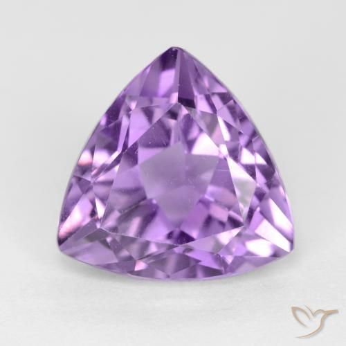 3.03ct Натуральный Средний фиолетовый Аметист, Триллион, Чистота VS