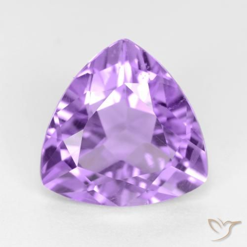3.08ct Натуральный Розовато-фиолетовый Аметист, Триллион, Чистота VS