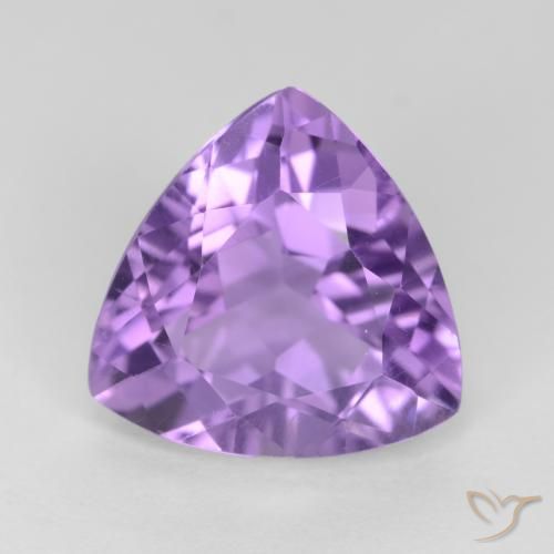 3.04ct Натуральный Темно-фиолетовый Аметист, Триллион, Чистота VS