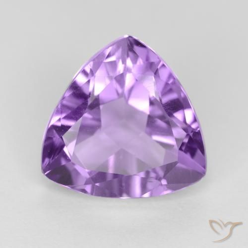 3.00ct Натуральный Средний фиолетовый Аметист, Триллион, Чистота VS