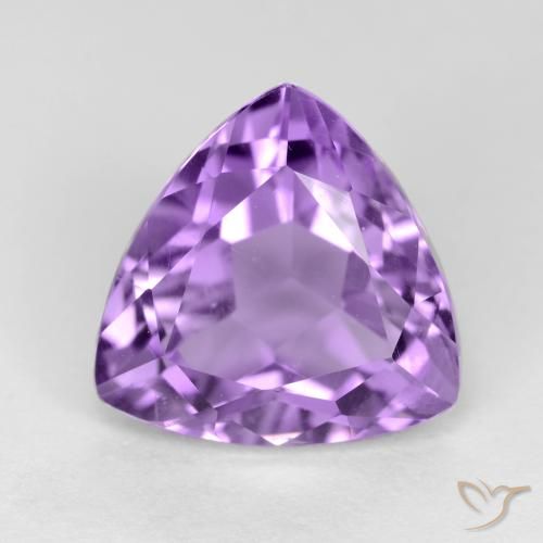 3.09ct Натуральный Средний фиолетовый Аметист, Триллион, Чистота VS