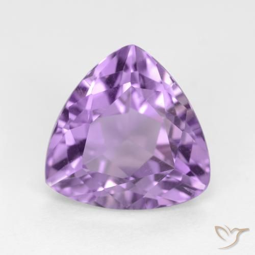 2.94ct Натуральный Средний фиолетовый Аметист, Триллион, Чистота VS