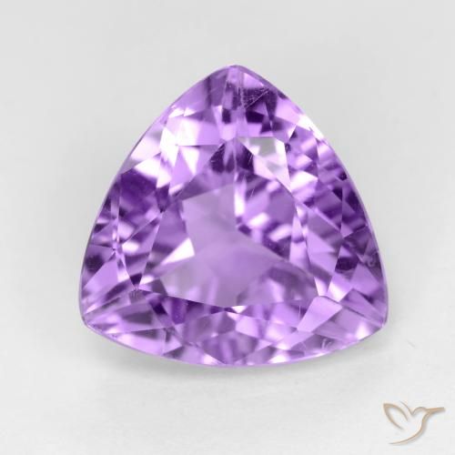 2.97ct Натуральный Темно-фиолетовый Аметист, Триллион, Чистота VS