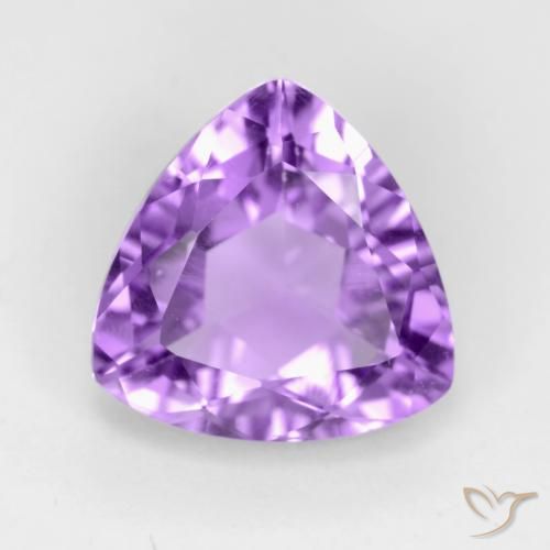 2.78ct Натуральный Средний фиолетовый Аметист, Триллион, VVS-VS