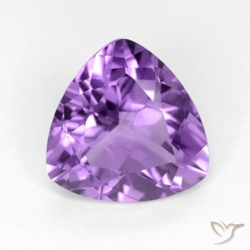 2.55ct Натуральный Интенсивный фиолетовый Аметист, Триллион, Чистота VS