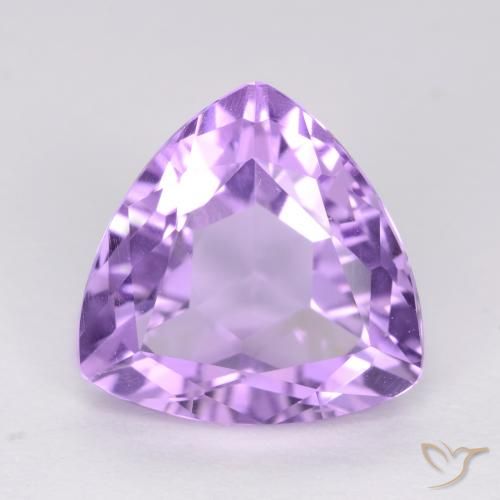 3.15ct Натуральный Средний фиолетовый Аметист, Триллион, Чистота VS