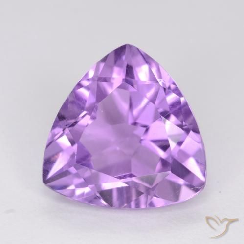 2.85ct Натуральный Розовато-фиолетовый Аметист, Триллион, VVS-VS