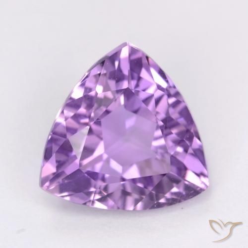 2.77ct Натуральный Глубокий пурпурно-фиолетовый Аметист, Триллион, Чистота VS