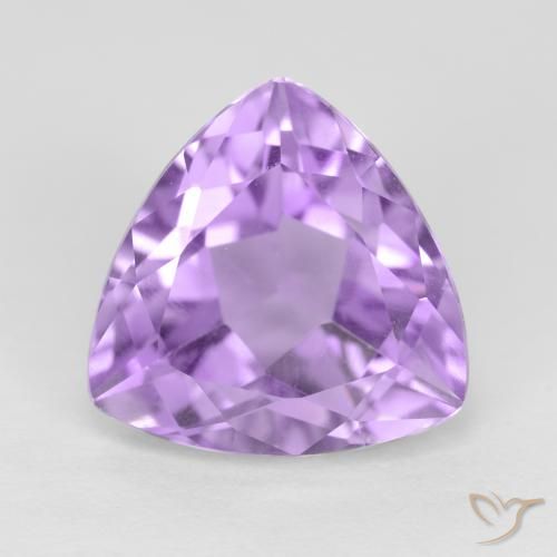 3.16ct Натуральный Розовато-фиолетовый Аметист, Триллион, Чистота VS