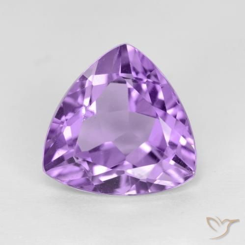 2.84ct Натуральный Розовато-фиолетовый Аметист, Триллион, Чистота VS