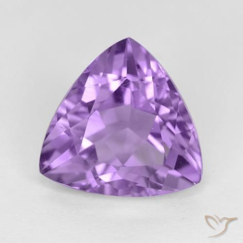 3.09ct Натуральный Средний фиолетовый Аметист, Триллион, VVS-VS