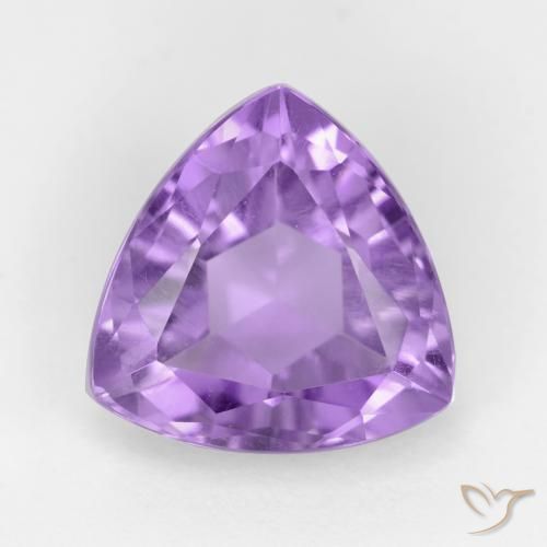 3.13ct Натуральный Средний фиолетовый Аметист, Триллион, Чистота VS