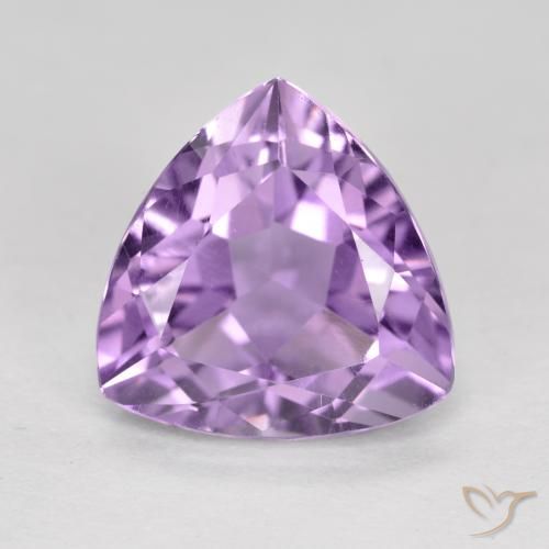 2.89ct Натуральный Розовато-фиолетовый Аметист, Триллион, Чистота VS