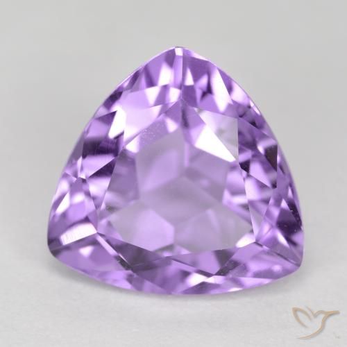 3.05ct Натуральный Розовато-фиолетовый Аметист, Триллион, Чистота VS
