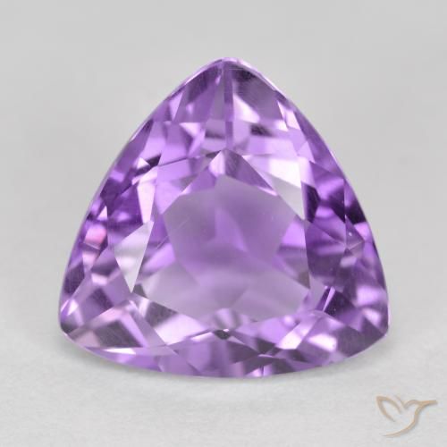 2.91ct Натуральный Розовато-фиолетовый Аметист, Триллион, VVS-VS