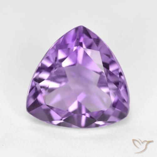 2.96ct Натуральный Средний фиолетовый Аметист, Триллион, Чистота VS