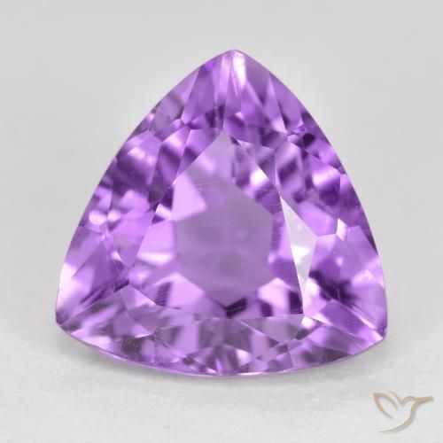 2.88ct Натуральный Розовато-фиолетовый Аметист, Триллион, Чистота VS