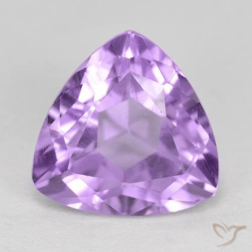 3.14ct Натуральный Средний фиолетовый Аметист, Триллион, Чистота VS