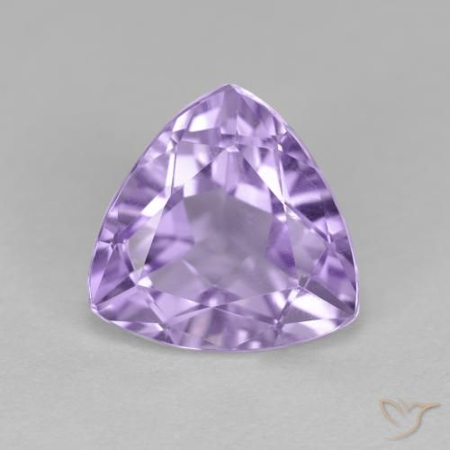 3.04ct Натуральный Светло-фиолетовый Аметист, Триллион, Чистота VS