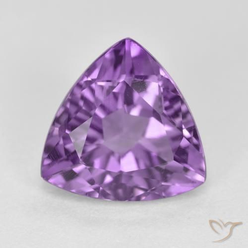 2.94ct Натуральный Глубокий пурпурно-фиолетовый Аметист, Триллион, Чистота VS