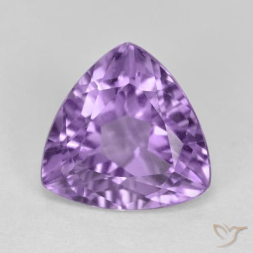 3.00ct Натуральный Розовато-фиолетовый Аметист, Триллион, Чистота VS
