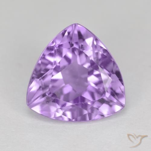 3.06ct Натуральный Розовато-фиолетовый Аметист, Триллион, Чистота VS