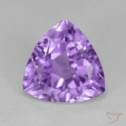 2.87ct Натуральный Темно-фиолетовый Аметист, Триллион, Чистота VS