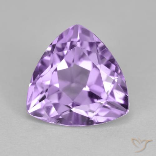 3.06ct Натуральный Средний фиолетовый Аметист, Триллион, Чистота VS