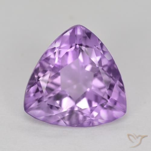 2.78ct Натуральный Розовато-фиолетовый Аметист, Триллион, Чистота VS