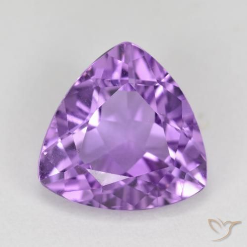 2.79ct Натуральный Средний фиолетовый Аметист, Триллион, Чистота VS