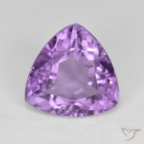 2.89ct Натуральный Розовато-фиолетовый Аметист, Триллион, Чистота VS