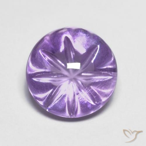 4.83ct Натуральный Средний фиолетовый Аметист, Круглый, Прозрачный