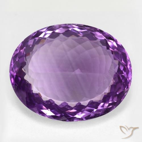 25.96ct Натуральный Средний фиолетовый Аметист, Овал, VVS-VS