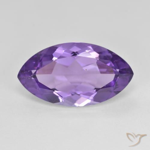 6.50ct Натуральный Средний фиолетовый Аметист, Маркиза, Чистота VS
