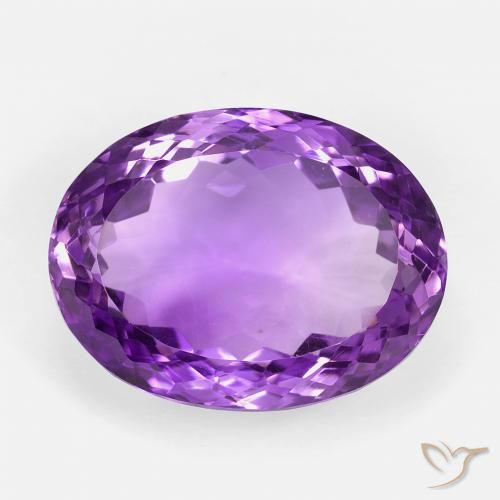 21.03ct Натуральный Интенсивный фиолетовый Аметист, Овал, Чистота VVS
