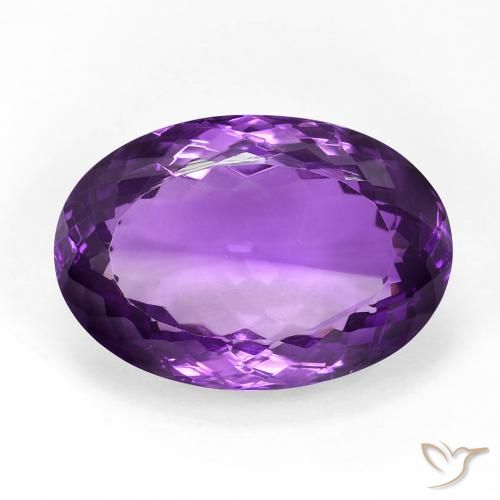 15.62ct Натуральный Интенсивный фиолетовый Аметист, Овал, Чистота VVS