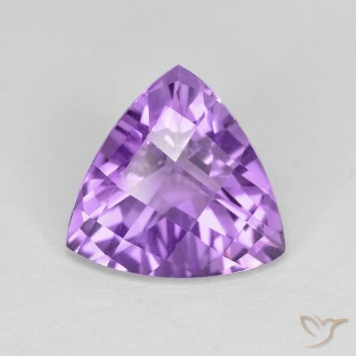 3.09ct Натуральный Средний фиолетовый Аметист, Триллион, VVS-VS