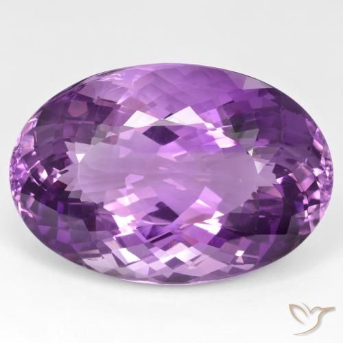 114.96ct Натуральный Средний фиолетовый Аметист, Овал, Чистота VVS