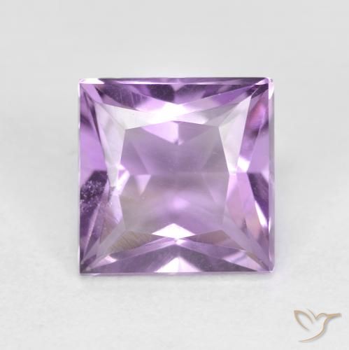 1.53ct Натуральный Пурпурно-фиолетовый Аметист, Квадрат, Чистота VS